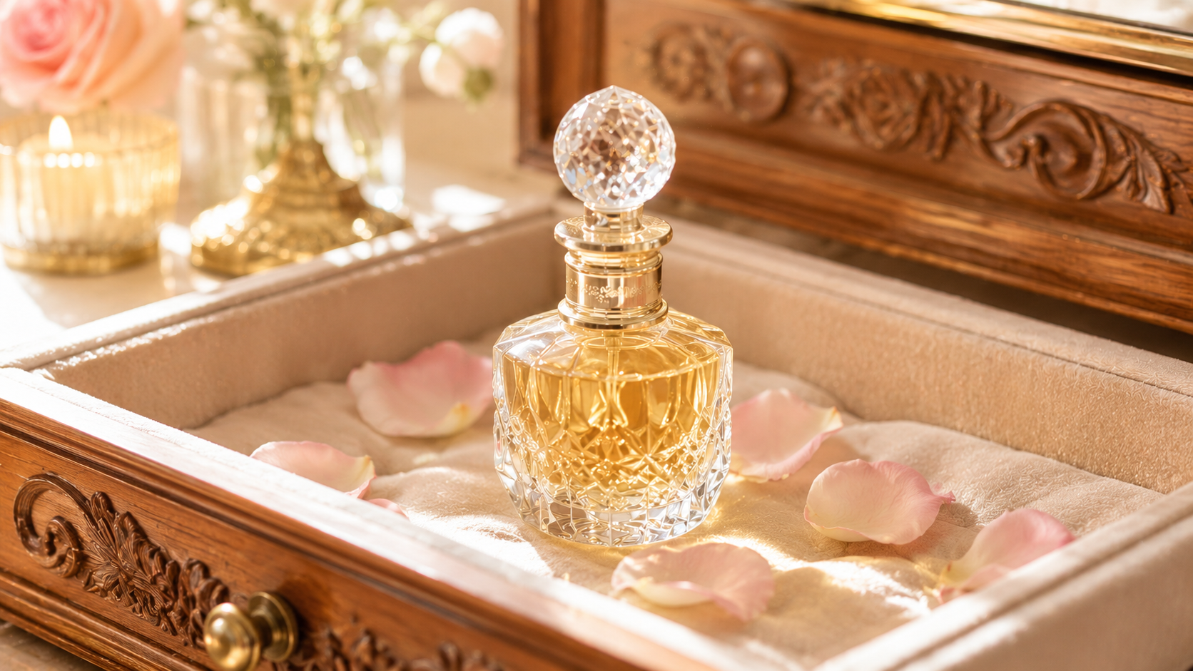 How to Store Perfume So It Does Not Go Bad โ Storage Guide 2026 | Attar Makki Perfume bottles stored correctly in a cool dark wooden drawer โ Attar Makki Karachi Pakistan
